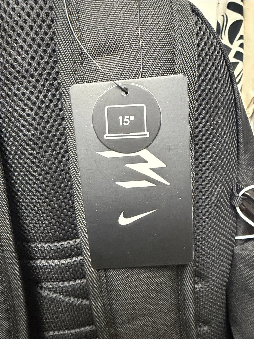 Nike Black Backpack with Silver Reflective Logo